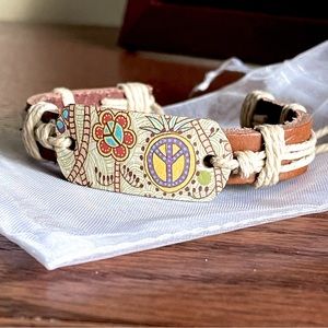 Boho Hippie Leather Wrap Bracelet